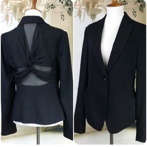 BCBGMaxAzria Back Twist Knot Blazer Size S